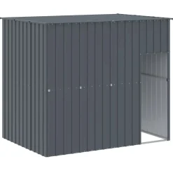 Maison Exclusive Niches, Paniers Et Transports | - Niche pour chien avec cour anthracite 214x1069x181 cm
