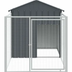 Maison Exclusive Niches, Paniers Et Transports | - Niche pour chien avec cour anthracite 117x201x123 cm