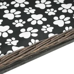 Maison Exclusive - Panier pour chiens avec coussin gris 50x33x30 cm saule naturel Outlet