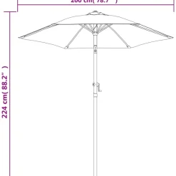 Maison Exclusive Parasols, Voiles D’Ombrage | - Parasol bordeaux 200x224 cm aluminium