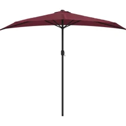 Maison Exclusive - Parasol de balcon mât en aluminium bordeaux 270x144x222 cm demi Best