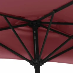 Maison Exclusive - Parasol de balcon mât en aluminium bordeaux 270x144x222 cm demi Best