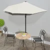 Maison Exclusive Parasols, Voiles D’Ombrage | - Parasol de balcon avec mât en aluminium sable 270x144 cm demi