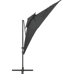 Maison Exclusive - Parasol de jardin en porte-à-faux à double toit anthracite Hot