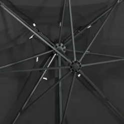 Maison Exclusive - Parasol de jardin en porte-à-faux à double toit anthracite Hot