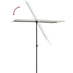 Maison Exclusive - Parasol de jardin avec mât en aluminium 180x110 cm blanc sable Outlet