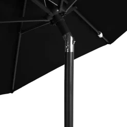 Maison Exclusive - Parasol de jardin avec mât en acier noir 225x225x212 cm Sale