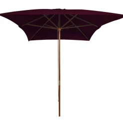 Maison Exclusive - Parasol de jardin avec mât en bois rouge bordeaux 200x300 cm