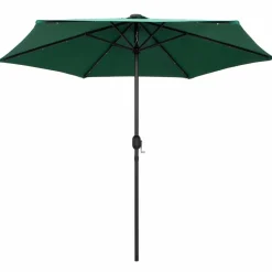 Maison Exclusive - Parasol de jardin avec lumières led et mât en aluminium vert New
