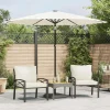 Maison Exclusive - Parasol de jardin avec mât en acier blanc 268x268x226 cm Best
