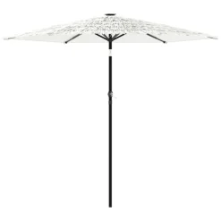 Maison Exclusive - Parasol de jardin avec mât en acier blanc 268x268x226 cm Best