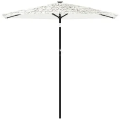 Maison Exclusive - Parasol de jardin avec mât en acier blanc 268x268x226 cm Best