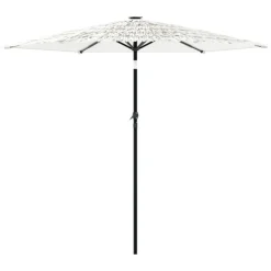 Maison Exclusive - Parasol de jardin avec mât en acier blanc 268x268x226 cm Best