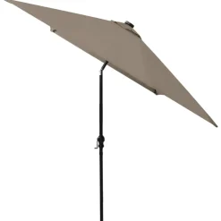 Maison Exclusive - Parasol de jardin avec led et mât en acier taupe 2x3 m Clearance
