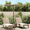 Maison Exclusive - Parasol de jardin avec mât en aluminium 2x1,5 m taupe Outlet