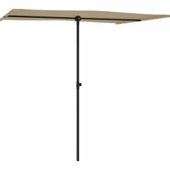 Maison Exclusive - Parasol de jardin avec mât en aluminium 2x1,5 m taupe Outlet