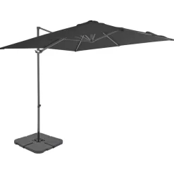Maison Exclusive - Parasol de jardin avec base portable anthracite Discount