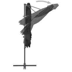 Maison Exclusive - Parasol de jardin avec base portable anthracite Discount