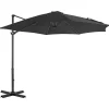 Maison Exclusive - Parasol de jardin en porte-à-faux et poteau en aluminium Discount