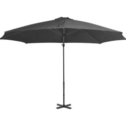 Maison Exclusive - Parasol de jardin en porte-à-faux et poteau en aluminium Discount