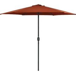 Maison Exclusive - Parasol de jardin et mât en aluminium 270x246 cm terre cuite New