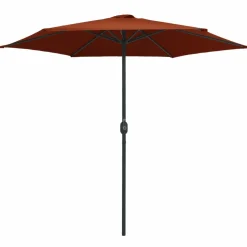 Maison Exclusive - Parasol de jardin et mât en aluminium 270x246 cm terre cuite New