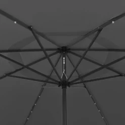 Maison Exclusive - Parasol de jardin avec lumières led et mât en métal anthracite Best