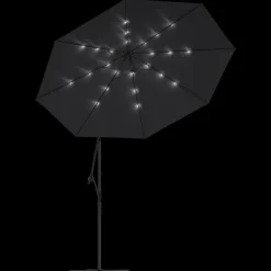 Maison Exclusive - Parasol de jardin en porte-à-faux et lumières led mât en acier Sale