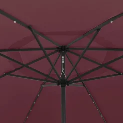 Maison Exclusive - Parasol de jardin avec lumières led mât en métal rouge bordeaux Sale