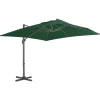 Maison Exclusive - Parasol de jardin en porte-à-faux et poteau en aluminium vert Online