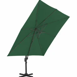 Maison Exclusive - Parasol de jardin en porte-à-faux et poteau en aluminium vert Online