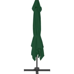 Maison Exclusive - Parasol de jardin en porte-à-faux et poteau en aluminium vert Online