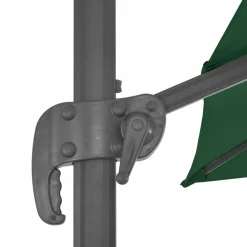 Maison Exclusive - Parasol de jardin en porte-à-faux et poteau en aluminium vert Online