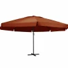 Maison Exclusive Parasols, Voiles D’Ombrage | - Parasol de jardin en porte-à-faux avec mât en acier taupe