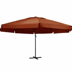 Maison Exclusive Parasols, Voiles D’Ombrage | - Parasol de jardin en porte-à-faux avec mât en acier taupe