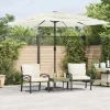 Maison Exclusive - Parasol de jardin avec mât en acier blanc 248x248x248 cm Best