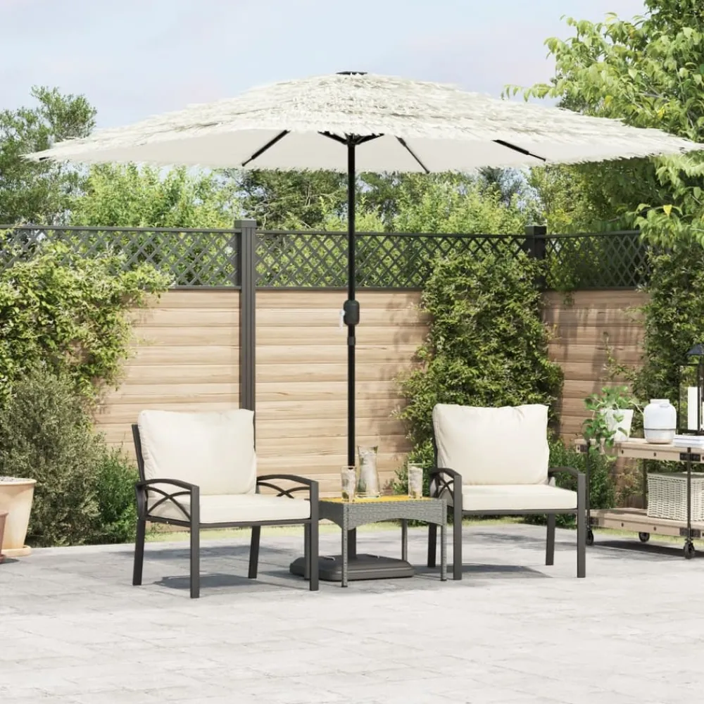 Maison Exclusive - Parasol de jardin avec mât en acier blanc 248x248x248 cm Best
