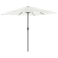 Maison Exclusive - Parasol de jardin avec mât en acier blanc 248x248x248 cm Best