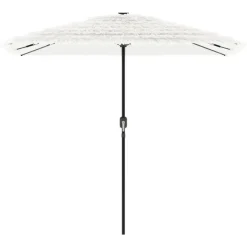 Maison Exclusive - Parasol de jardin avec mât en acier blanc 248x248x248 cm Best