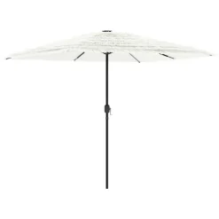 Maison Exclusive - Parasol de jardin avec mât en acier blanc 248x248x248 cm Best