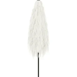 Maison Exclusive - Parasol de jardin avec mât en acier blanc 248x248x248 cm Best