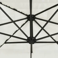 Maison Exclusive - Parasol de jardin avec mât en acier blanc 248x248x248 cm Best