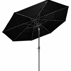 Maison Exclusive - Parasol de jardin à 3 niveaux avec mât en aluminium noir 3 m Discount