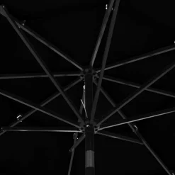 Maison Exclusive - Parasol de jardin à 3 niveaux avec mât en aluminium noir 3 m Discount