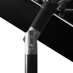 Maison Exclusive - Parasol de jardin à 3 niveaux avec mât en aluminium noir 3 m Discount