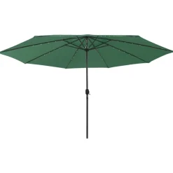 Maison Exclusive Parasols, Voiles D’Ombrage | - Parasol de jardin en porte-à-faux avec lumières led terre cuite