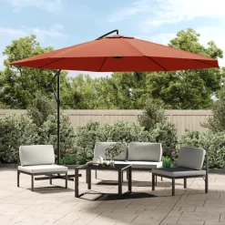 Maison Exclusive Parasols, Voiles D’Ombrage | - Parasol de jardin en porte-à-faux et poteau en aluminium