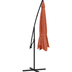 Maison Exclusive Parasols, Voiles D’Ombrage | - Parasol de jardin en porte-à-faux et poteau en aluminium
