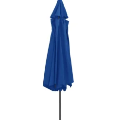 Maison Exclusive Parasols, Voiles D’Ombrage | - Parasol de jardin avec mât en métal 390 cm bleu azuré