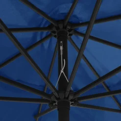 Maison Exclusive Parasols, Voiles D’Ombrage | - Parasol de jardin avec mât en métal 390 cm bleu azuré